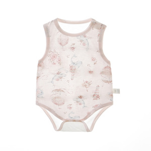 Ropa de bebé: <span class=keywords><strong>Pijama</strong></span> de algodón puro de una pieza para recién nacido, tipo tiras triangulares, con entrepierna abierta, fino para verano - Product Image 2