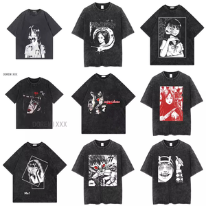 Camiseta Retro Lavada de Manga Corta <span class=keywords><strong>Tomie</strong></span> <span class=keywords><strong>Junji</strong></span> <span class=keywords><strong>Ito</strong></span> Fujie para Hombre, Marca de Moda, Estilo Japonés, Hip-hop Urbano, Estampado Superior - Product Image 1