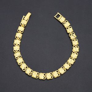 Jxx Suministro Directo, Pulsera de Latón Chapada en Oro de 24k de Alta Calidad, Brazaletes de Latón Amarillo con Múltiples Formas para Bodas y Regalos, con Circonita - Product Image 2