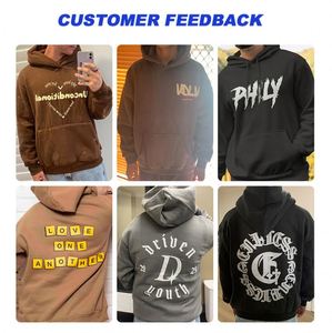 Sudaderas con Capucha y Sudaderas Unisex Oversize de Algodón Grueso para Hombre al por Mayor, con Estampado Puff Personalizado - Product Image 3