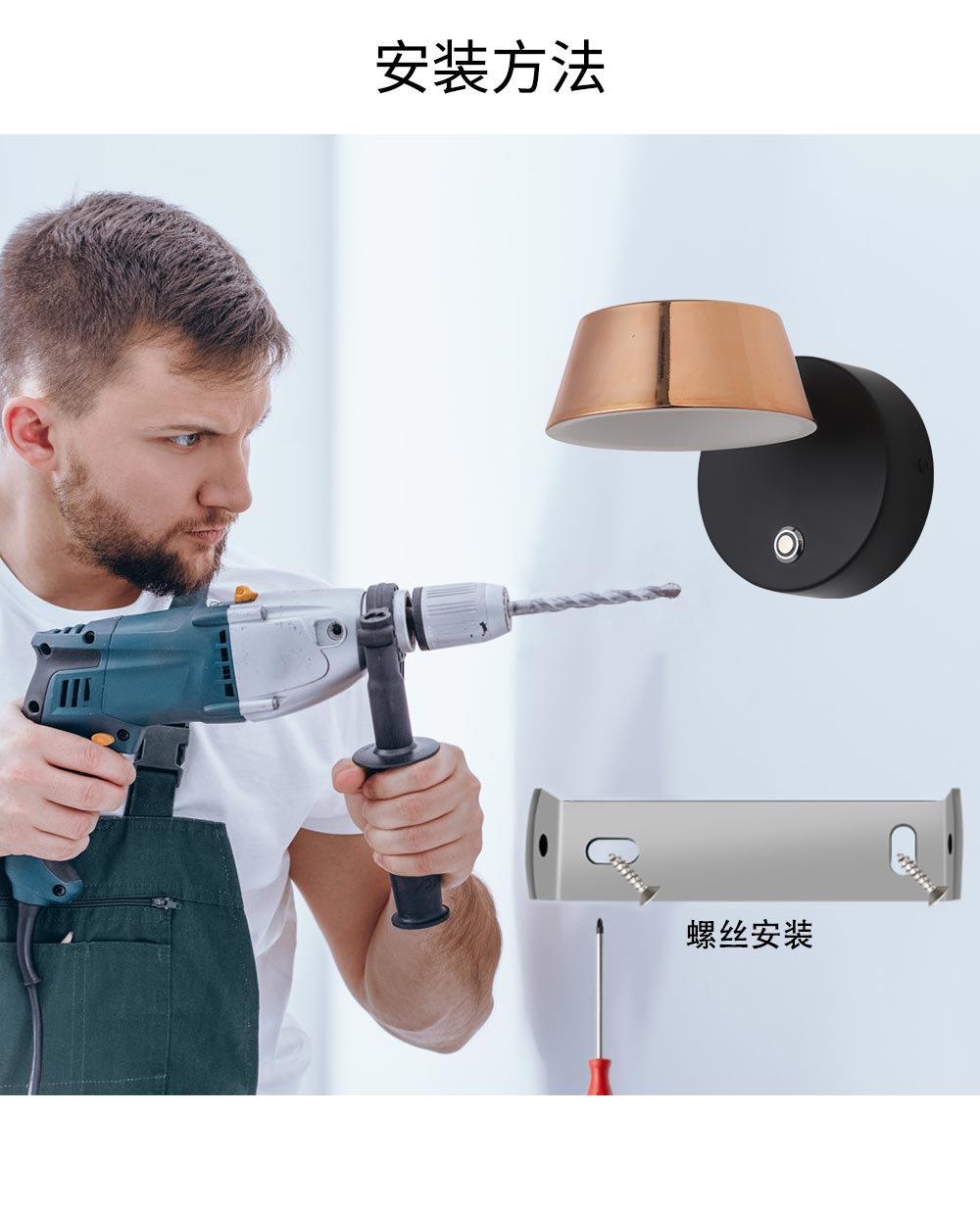 Nordic Luxury Ball Rose Gold Iron Plating Light Led Minimalist Wall Lamp For Bedside Bedroom