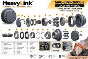 ชุดเกียร์ขับเคลื่อนสุดท้าย MAG-85VP-2600E-3 หมายเลข 4466662 สำหรับรถขุดฮิตาชิ ZAX110M อะไหล่เครื่องจักรก่อสร้าง - Product Image 2