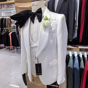 S093N 2025 alto traje de anfitrión informal de boda para hombre de <span class=keywords><strong>3</strong></span> piezas ajustado Comercio exterior transfronterizo 3Piss esmoquin botón cremallera Fly <span class=keywords><strong>Mad</strong></span> - Product Image 2