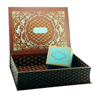 Boîte à livres de luxe haut de gamme, écologique, grande taille, avec doublure en éponge, gaufrage, logo personnalisable, cadeaux de fêtes, emballage alimentaire - Direct