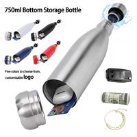 Botella de Agua de Acero Inoxidable de Doble Pared y 25 oz con Logotipo Personalizado, Botella de Agua con Fondo de Almacenamiento, Botella Aislada Portátil con Forma de Lata de Coca-Cola