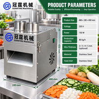 Elektrische groentesnijmachine Commerciële aardappel-wortel-komkommer-zoete aardappel-radijs snijmachine voor restaurantkeuken