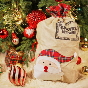 EAGLEGIFTS 2025 Luxury Blank Oz Pet Velvet Eco Grey Present Xmas Gift Bag Canvas Cotton <strong>Hessian</strong> Santa <strong>Christmas</strong> <strong>Sacks</strong> - Product Image 5