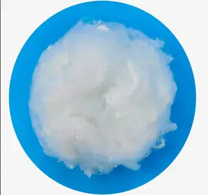 Hot sell and high quality virgin solid non Textile Raw Material 6D Solid Non Siliconized Polyester Staple Fiber