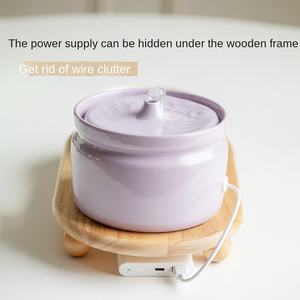 Dispenser air sirkulasi otomatis keramik ganda sunyi anjing kucing perangkat pemberi makan air ramah lingkungan mangkuk hewan peliharaan - Product Image 4