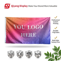 Vente flash - Drapeaux publicitaires personnalisés de grande taille 6x10 pieds, impression numérique 3x5 pieds (90x150 cm), polyester 100D, pour extérieur