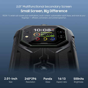 Blackview ROCK 1 สมาร์ทโฟนพันธุ์อึด หน้าจอหลัก 6.6 นิ้ว 90Hz หน้าจอรอง 2.01 นิ้ว ความจุ 8+256GB แบตเตอรี่ 15000mAh มาตรฐาน IP68 ปลดล็อคด้วยลายนิ้วมือ - Product Image 2