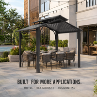 Pergola en aluminium avec toit rétractable et kit de configuration pour les projets de revendeurs, entrepreneurs et hôtellerie