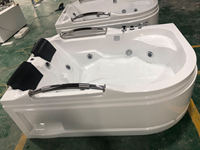 Jacuzzi rectangulaire autoportant pour 3 personnes, spa d'hydrothérapie avec bain à remous Balboa, baignoire à remous en acrylique pour salle de bain