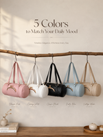 Sac à bandoulière en similicuir solide, design rétro avec fermoir à boucle, sac à main quotidien pour femme