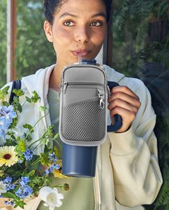 Portabotellas con bolsillo para teléfono para vaso Stanley de 40/30 oz, correa ajustable y mosquetón para accesorio de vaso Stanley - Product Image 6