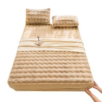 Parure de draps trois pièces en peluche de lapin à bulles épaissie, style européen, personnalisable, pour automne/hiver, chaude et 3D gonflée