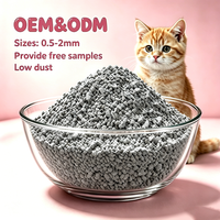 OEM ODM Litière pour chat en bentonite brisée, 0,5-2 mm, haute absorption d'eau, écologique, forte agglomération, premium, échantillons gratuits
