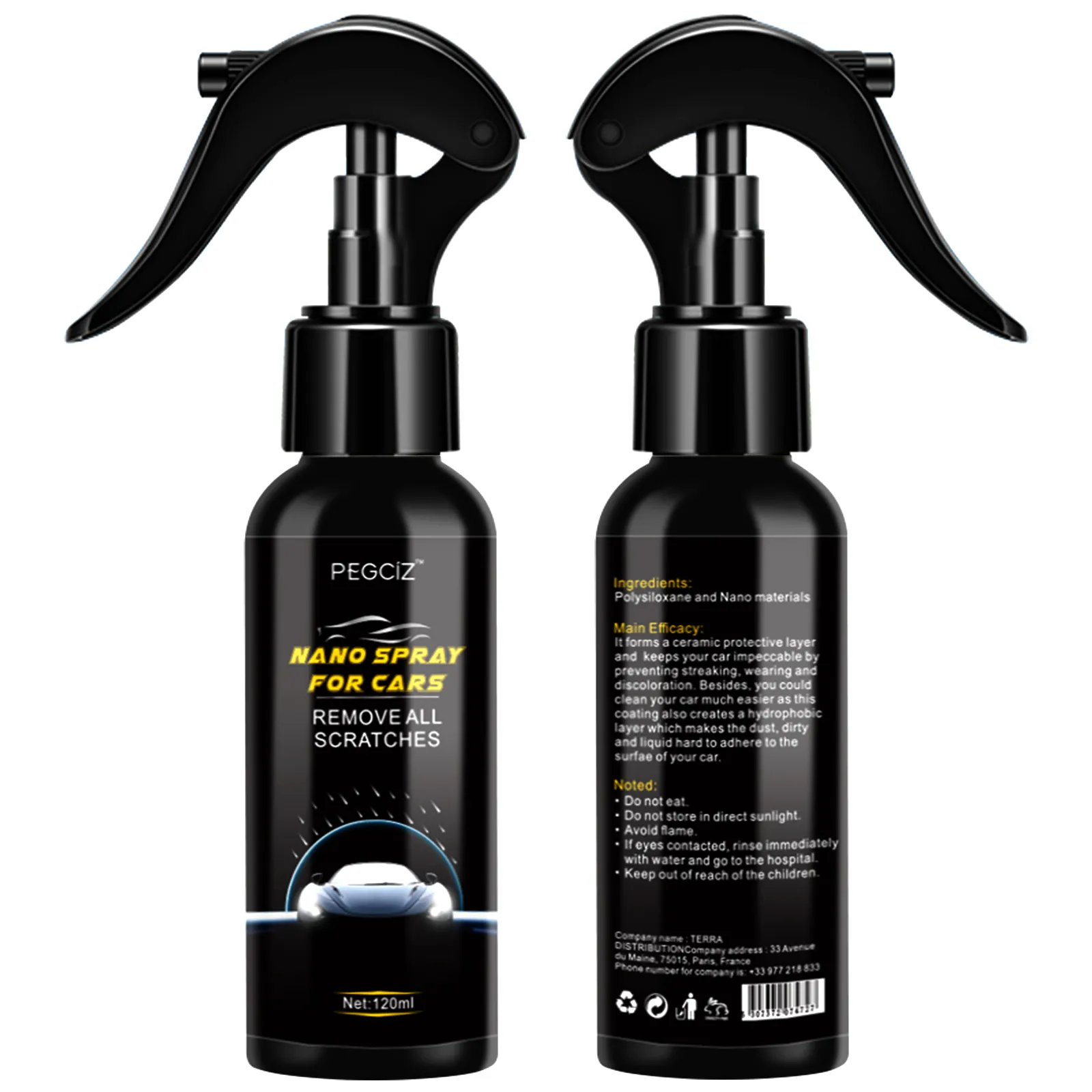 Cera Spray lucidante per rivestimento in nanoceramica per Auto per agente Auto autolavaggio in ceramica Fortify Quick Coat Polish & Sealer Spray