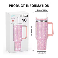 Gourde isotherme portable en acier inoxydable de 40 oz avec poignée et paille, grande capacité, pour voiture, style sportif, cadeaux d'Halloween