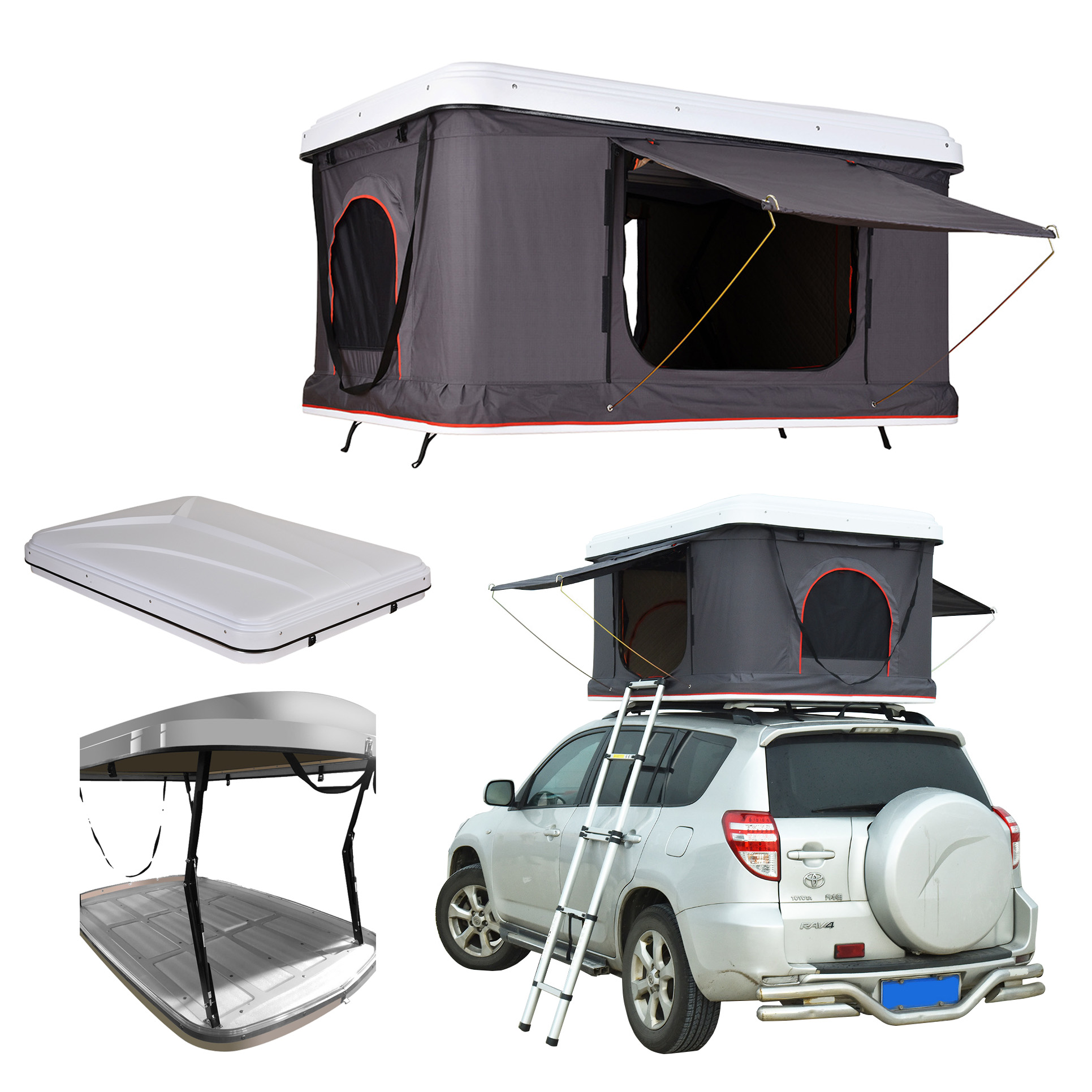 Новинка 2021 года, походная складная палатка с твердым корпусом для открытого внедорожника