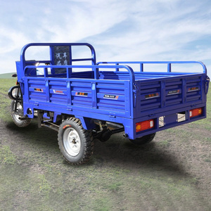 Tricycle électrique bleu motorisé avec benne basculante pour transport lourd - Product Image 2