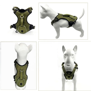 Chaleco de aventura de entrenamiento <span class=keywords><strong>para</strong></span> caminar, dispensador de bolsa de caca de nailon reflectante, arnés táctico de bolsillo, perro Safeti con asa <span class=keywords><strong>para</strong></span> perro grande - Product Image 6