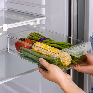 Cassetto estraibile retrattile divisorio divisorio per frigo appeso cesto di frutta cibo scatola <span class=keywords><strong>frigorifero</strong></span> croccante - Product Image 6