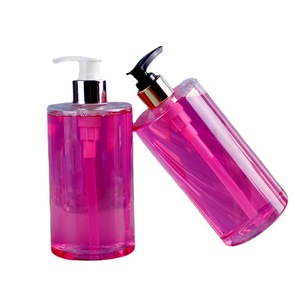 Wholesale Transparent PET Plastic Bottles 500ml Liquid <b>Shampoo</b> Shower Gel Cosmetic Refill Travel Size Flat-Shoulder - Product Image 4