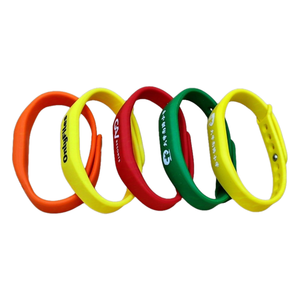 Biểu tượng tùy chỉnh in không thấm nước <span class=keywords><strong>NFC</strong></span> Silicone dây đeo cổ tay 13.56MHz RFID Thông tin liên lạc mini <span class=keywords><strong>Tag</strong></span> cho truyền thông xã hội chia sẻ khách sạn - Product Image 1