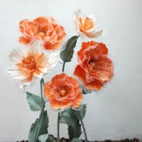 Kunstmatige reuzenbloem van oranje klaproos voor etalage- en winkeldecoratie