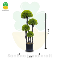 Arbre de boule topiaire de cyprès artificiel résistant aux UV direct d'usine-fausse plante pour la décoration extérieure intérieure
