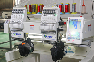 Máquinas Bordadoras Precio Máquina de Bordar Computarizada de 2 Cabezales y 12/15 Agujas Usada de la India para Cuero con Cuentas y Lentejuelas - Product Image 3