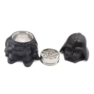 JUJI – moulin à tabac et herbes en alliage de Zinc, nouveau Design créatif, Star <span class=keywords><strong>Wars</strong></span>, Black Knight, 64mm, 3 pièces, accessoires pour fumer - Product Image 1