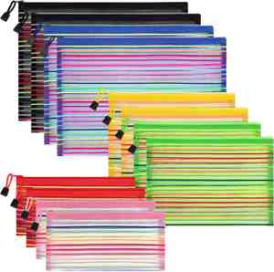 A4 A5 A6 Size Lightweight & Durable Document <b>Bag</b> Portable <b>Nylon</b> Mesh <b>Bags</b> with Zipper Colorful <b>Plastic</b> Mesh File Folder - Product Image 1