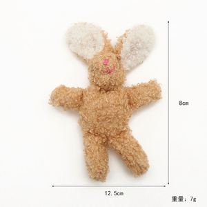 Fluffy Cartoon Long-Fur Jointed Rabbit Plush <b>Doll</b> <b>Accessory</b> Handmade DIY Keychain Pendant - Product Image 5