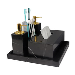 Produits de salle de bain en marbre, accessoires de salle de bain de luxe pour hôtel, ensemble d'accessoires de salle de bain en résine - Product Image 2