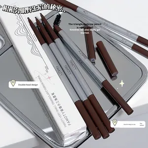 <span class=keywords><strong>Crayon</strong></span> à sourcils noir naturel imperméable à double tête cosmétique de haute qualité <span class=keywords><strong>crayon</strong></span> à sourcils de marque privée de maquillage avec brosse - Product Image 5