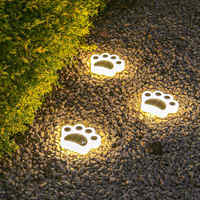 Nouveau Design Creative Cat Paw Foot Print Lights extérieur escalier voie cour étanche ip67 led lampe de jardin à énergie solaire