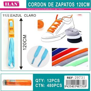 Laccio per scarpe Ilan 120 cm azzurro per sneakers - Product Image 1