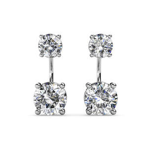 Nuovi Orecchini alla Moda con Cristalli <span class=keywords><strong>Swarovski</strong></span> 20.6mmx8.0mm, <span class=keywords><strong>Gioielli</strong></span> Placcati Oro 18K, Orecchini Asimmetrici da <span class=keywords><strong>Donna</strong></span> - Product Image 3