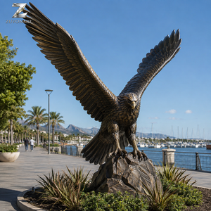 Sculpture d'<span class=keywords><strong>aigle</strong></span> en bronze, grande statue d'oiseau en vol, art animalier extérieur pour la décoration de jardin, villa, parc, hôtel, paysage - Product Image 6