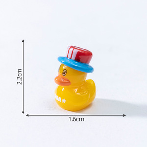 Miniature Hat Duck 4th of July Independence Day USA Memorial Day Party Favors <strong>Gifts</strong> Patriotic Mini <strong>Resin</strong> Duck Figurine Ornaments - Product Image 5