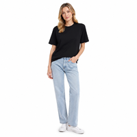 Vente en gros de vêtements pour femmes de luxe, qualité supérieure, logo personnalisé imprimé en relief, lettres 3D, motif Argyle, coton/fibre de bambou écologique, style streetwear