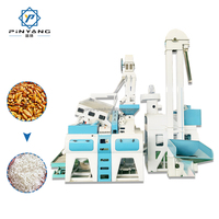 Machine de décorticage de riz combinée automatique commerciale 1TPH avec rouleaux en caoutchouc, ensemble complet pour le traitement des céréales