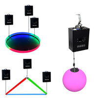 Vente chaude lumière cinétique rvb pleine couleur DMX treuil LED système de boule de levage lumière matricielle pour hôtel et DJ discothèque Bar