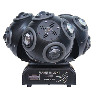 Luz láser de cabeza móvil de tres cabezales con rotación de doble brazo, luz LED RGBW de <span class=keywords><strong>3</strong></span> cabezales para DJ, discoteca y escenario - Product Image 3