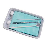 Kit de Exploración Dental Desechable de 105 Piezas/Set, Herramientas Dentales con Espejo, Sonda, Pinzas, Set de Higiene Bucal, CE