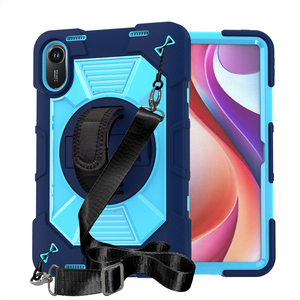 Funda Protectora Resistente para Tablet, Color Azul Marino, Absorbente de Impactos, para Redmi Pad 2 de 11 Pulgadas, con Soporte Giratorio de 360 Grados y Correa de Mano - Product Image 1