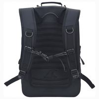 Sac à dos étanche à coque rigide de 20 L avec anse en D et poche latérale en maille pour bouteille, idéal pour le kayak, la plage et les aventures en plein air