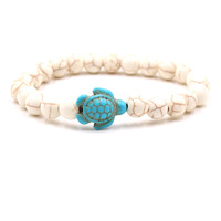 Nouvel ensemble de bracelets en fer avec breloques en pierre naturelle, tortue en turquoise, personnalisé, tendance, accessoires pour hommes et femmes, Yiwu